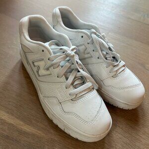 WHITE NEW BALANCE 550 LEATHER SNEAKERS WOMENS 8.5 / MENS 7